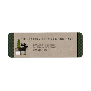 Rustic Country Cabin Lodge Return Address