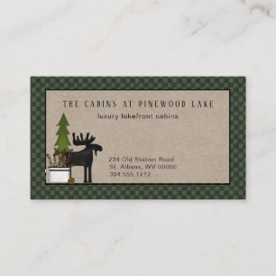 Rustic Country Cabine Carte de visite