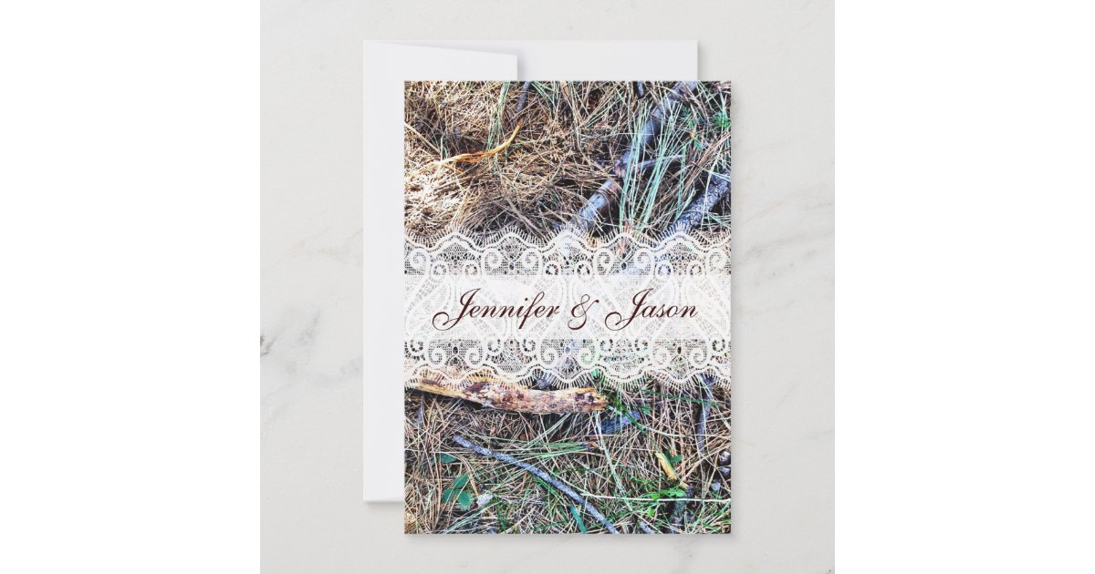 Rustic Country Camo Camouflage Wedding Invitations Zazzle