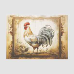 Rustic Country Chickens Decoupage Tissue Paper