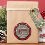 Rustic Country Christmas Buffalo Check Gift Tag<br><div class="desc">Fun,  classic red buffalo plaid design for these Merry Christmas stickers. Perfect for gift giving or envelope seals.</div>