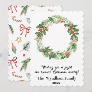 Rustic Country Christmas Holiday Wreath Non Photo