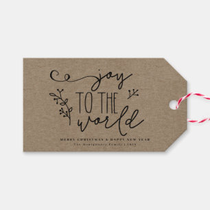 Rustic Country Christmas Kraft Personalized Gift Tags