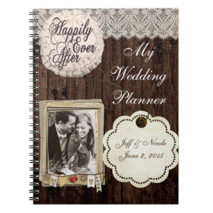 Rustic Country Couple Wedding Planner Notebook