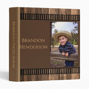 Rustic Country Cowboy Custom Boy Photo Album Binder