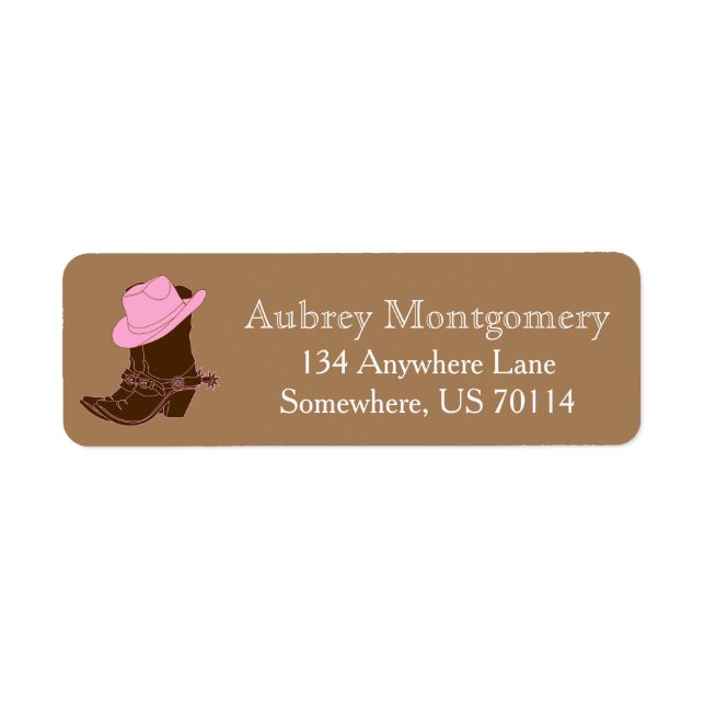 Rustic Country Cowgirl Boots & Pink Hat (Front)
