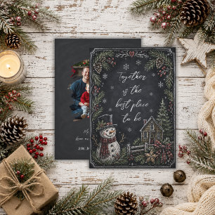 Rustic Country Custom Photo Christmas Card