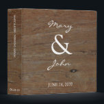 Rustic country dark barn wood Wedding binder<br><div class="desc">Rustic Country wedding dark barn wood Wedding Binder.
You can easily change the text.
If you need help,  contact me.</div>