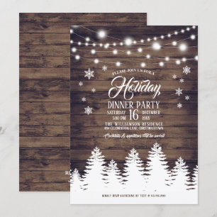Rustic Country Dîner de fête Invitation