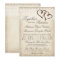 Rustic Country Double Hearts Wedding Invitations