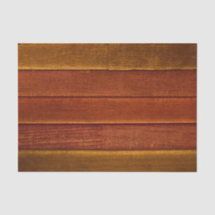 Rustic Country Fall Orange Yellow Wood Texture Tissue Paper