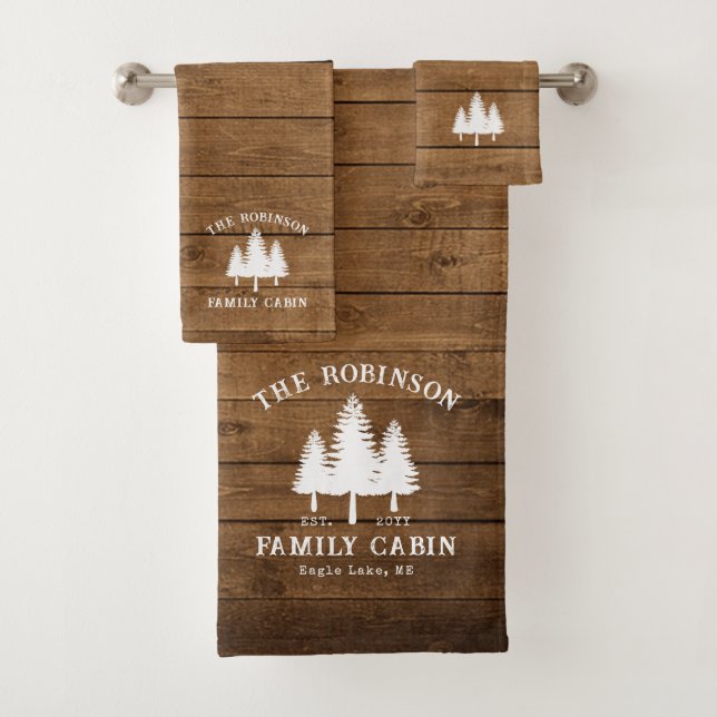 Rustic Country Famille Cabines Arbres Bois Planche (En situation)