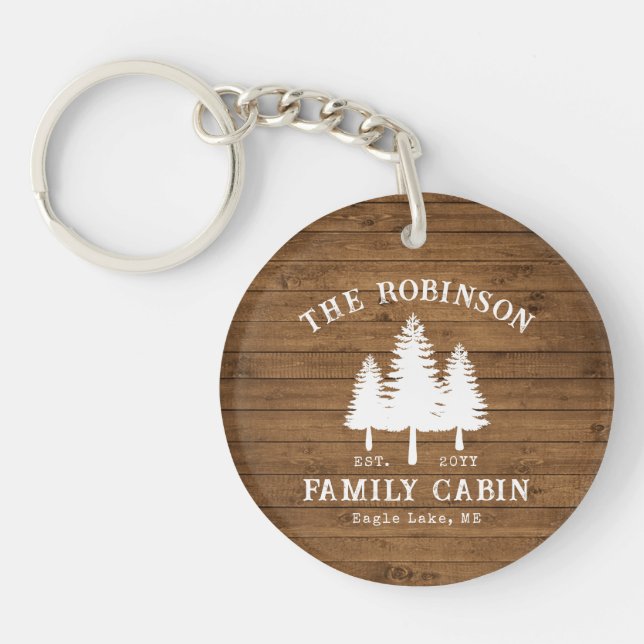 Rustic Country Famille Cabines Arbres Bois Planche (Devant)