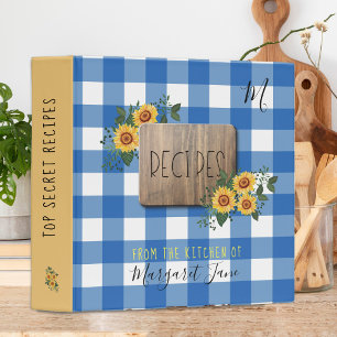 Rustic country family recipe cookbook binder