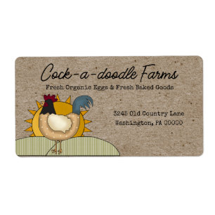 Rustic Country Farm Rooster Chicken Egg Shipping