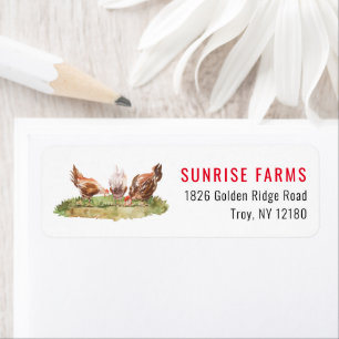 Rustic Country Farmhouse Chickens Adresse de retou