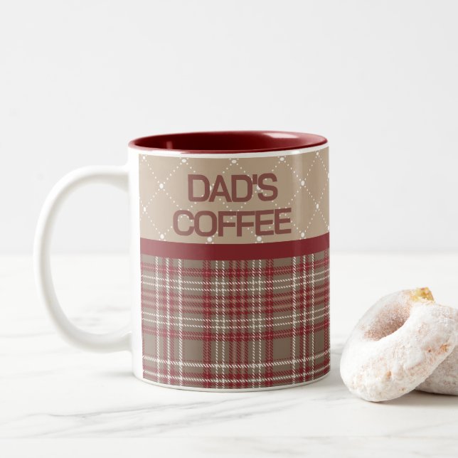 Rustic Country Farmhouse Plaid Mug (With Donut)