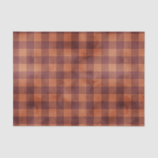 Rustic Country Farmhouse Plaid Pattern Tissue Paper (Front)
