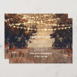 Rustic Country Field Automne Mariages Invitations