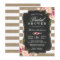 Rustic Country Floral Burlap Stripes Bridal Shower