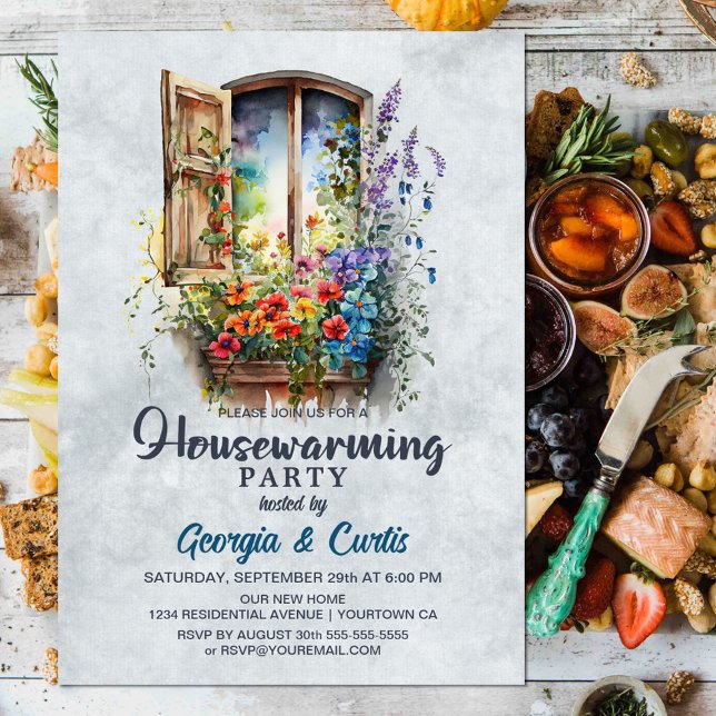 Rustic Country Floral Housewarming Party Invitation (Creator Uploaded)