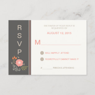 Rustic Country Floral RSVP Card