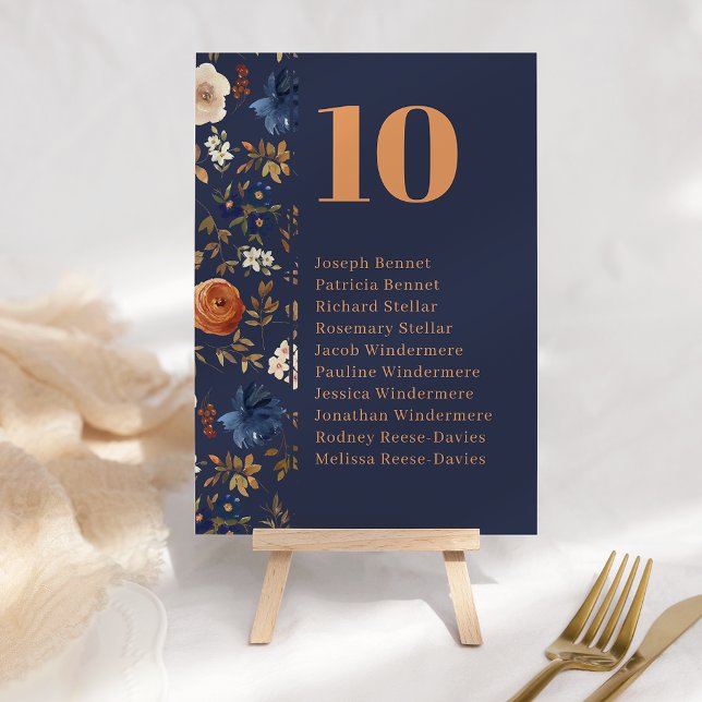 Rustic Country Floral Wedding Reception Table Number (Creator Uploaded)