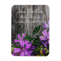 Rustic Country Flowers On Barn Board 