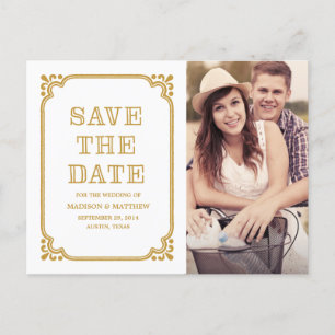Rustic Country Frame   Save the Date Postcard