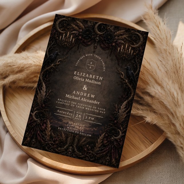 Rustic Country Goth Wedding Invitation (Creator Uploaded)