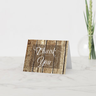Rustic Country Grange Bois Blanc Merci Cartes