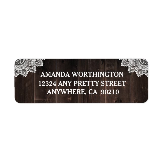 Rustic Country Grange Mariage bois et dentelle (Devant)