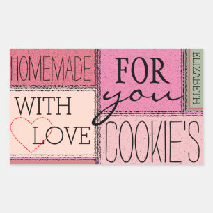 Rustic Country Homemade Cookies Personalized Sticker