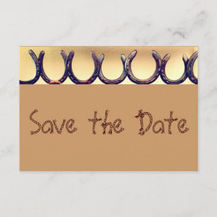 Rustic Country Horseshoe Save the Date Cards