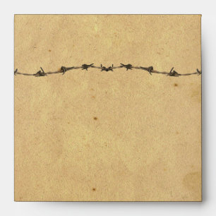 Rustic Country Horseshoes Barbed Wire Envelope