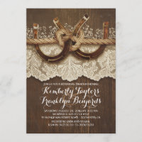 Rustic Country Horseshoes Couple Rehearsal Dinner