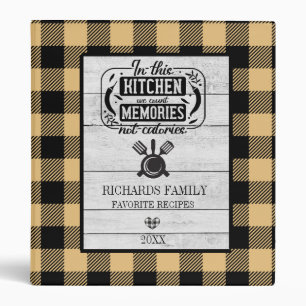 Rustic Country Kitchen Family Recipes Personalized Binder