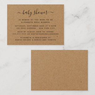 Rustic Country Kraft Baby Shower Invitation