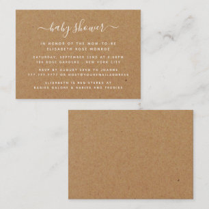 Rustic Country Kraft Baby Shower Ticket Invitation