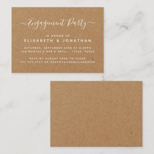 Rustic Country Kraft Engagement Party Invitation