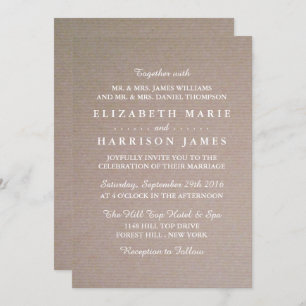 Rustic Country Kraft Wedding Invitation