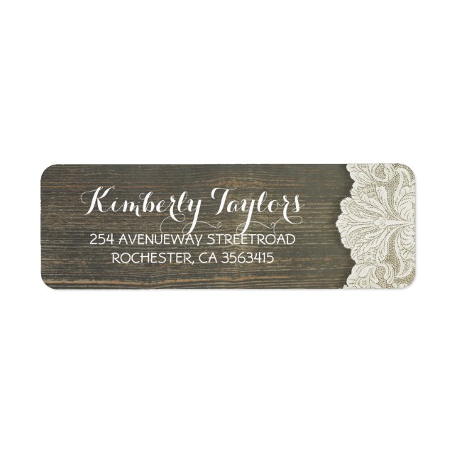 Rustic Country Lace and Wood Wedding (Front)