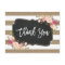 Rustic Country Linen Burlap Floral Thank You