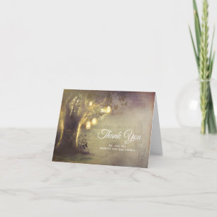 Rustic Country Love Tree Wedding Thank You Card