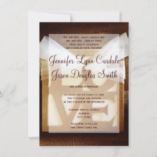 Rustic Country LOVE Wedding Invitation