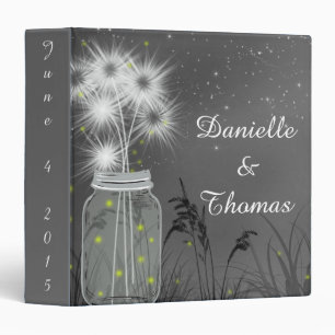 Rustic Country Mason Jar Wedding Photo Album Binder
