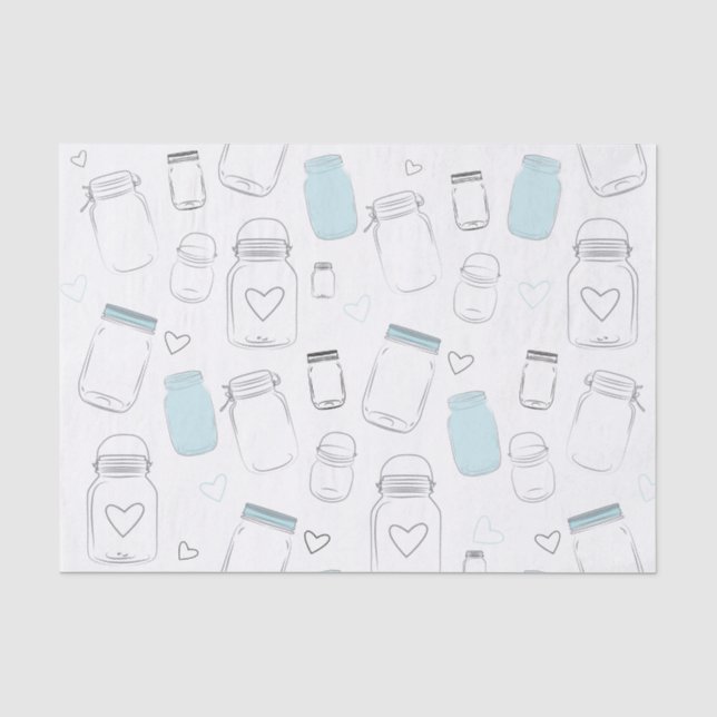Rustic Country Mason Jars Party Tissue Paper (Front)