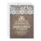 Rustic country mason jars wood lace wedding invite
