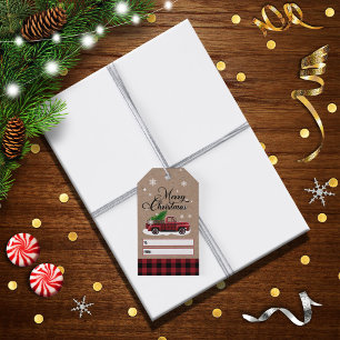 Rustic Country Merry Christmas Gift Tags