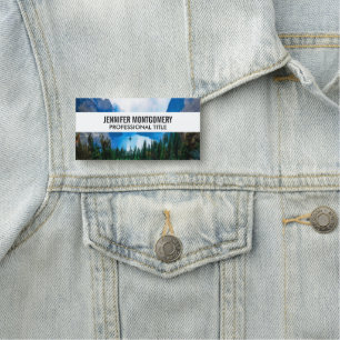 Rustic Country Mountains Nature Scene Photography Name Tag